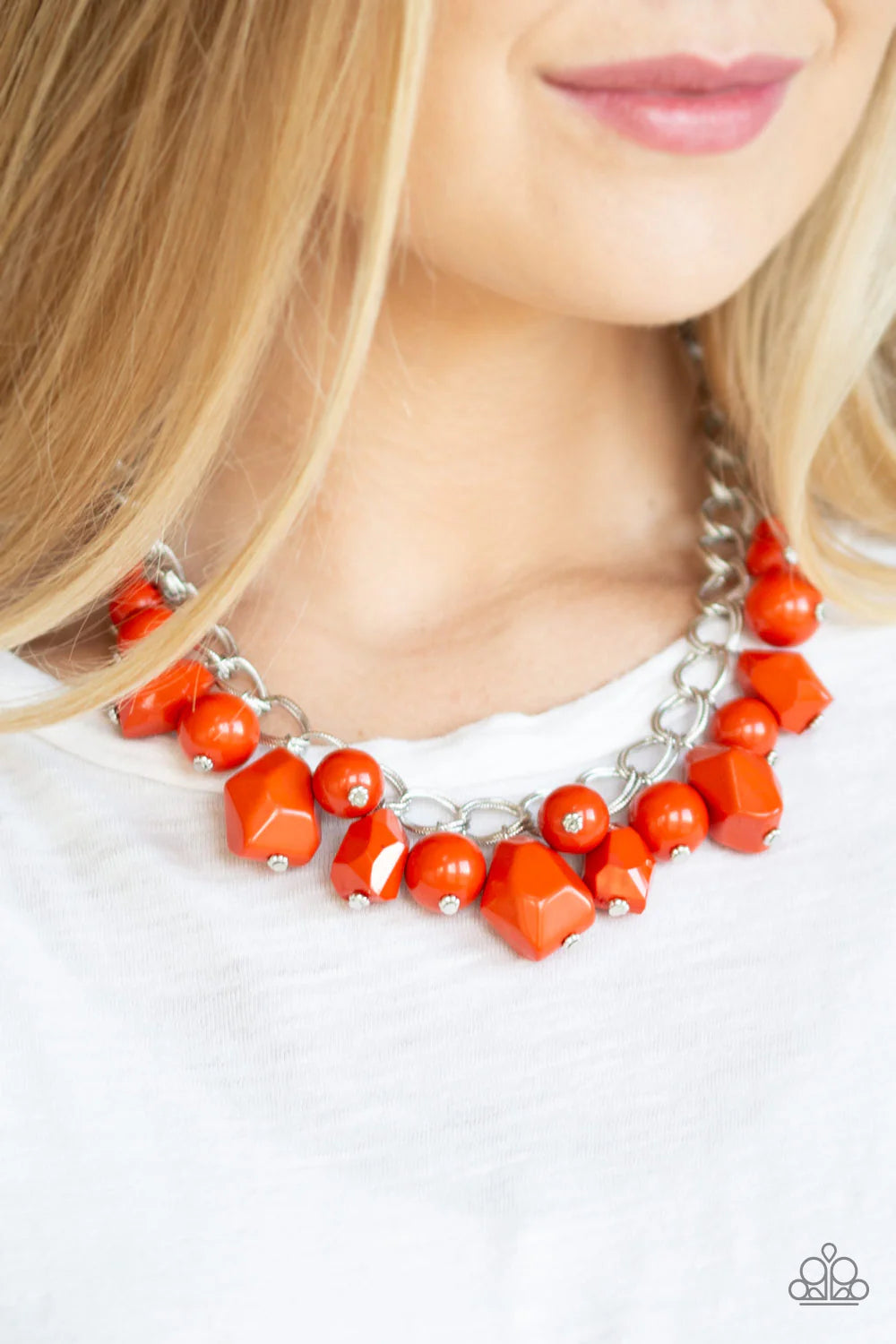 Gorgeously Globetrotter - Orange Necklace