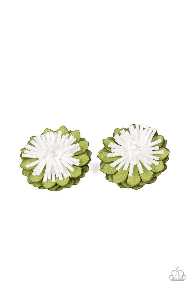 Blooming Bliss - Green Hair Bows