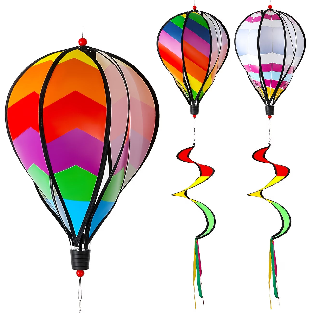 Hot Air Balloon Wind Spinner 43 Inches Long