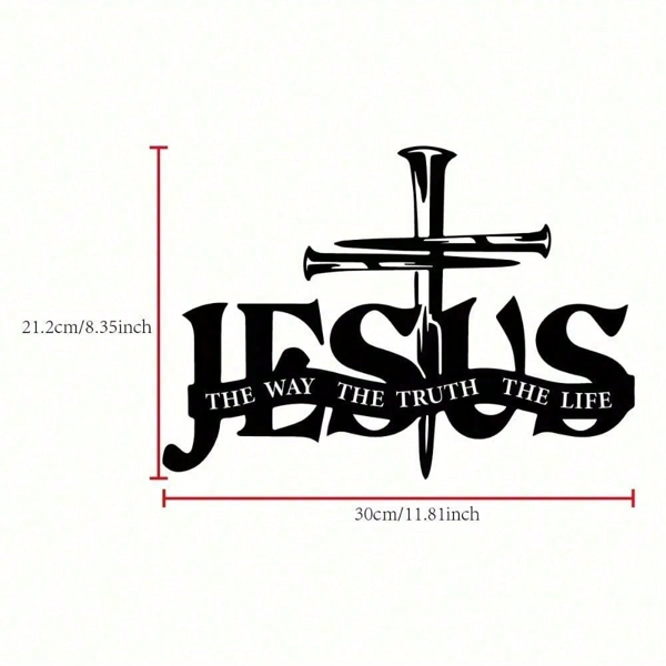 Iron Jesus Cross & Verse Wall Art
