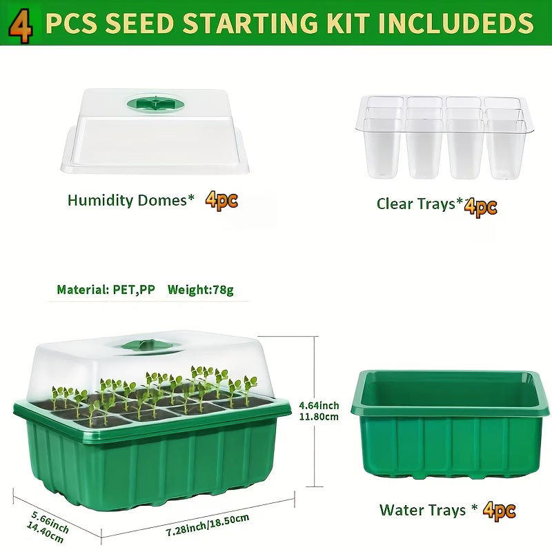 4 pack Seed Starting Trays