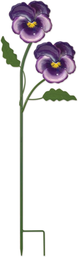 Double Purple Pansy Stake-50"